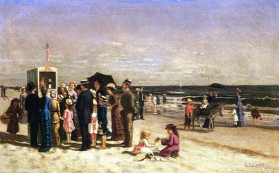 パンチとジュディオンザビーチ、コニーアイランド、1880